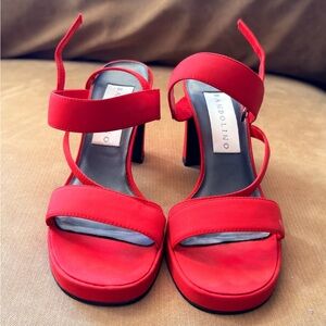 Bandolino Bold Red Strappy Heels